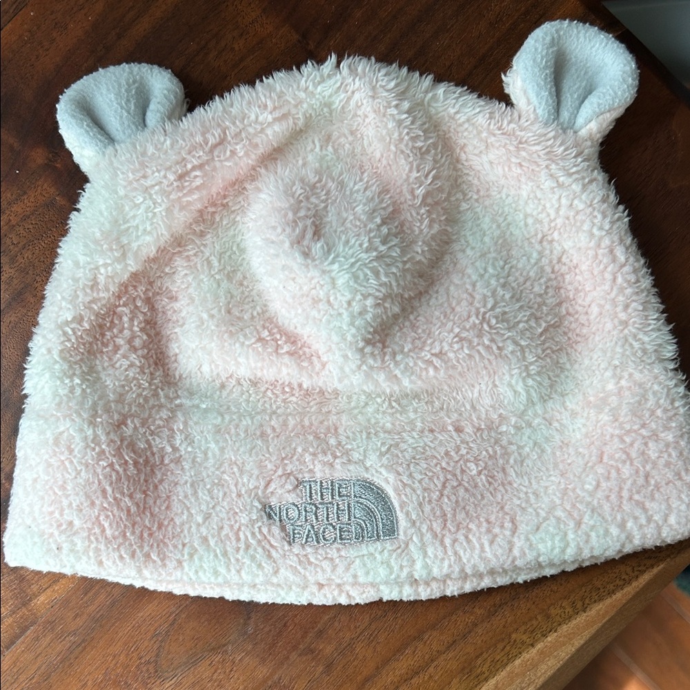 The North Face Soft Pink Bear Ear Hat